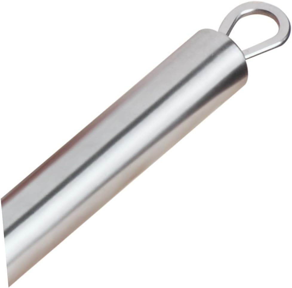 Mikinona 1pc Stainless Steel Fruit Scoop with Round Ring Design Portable Watermelon Digging Gadget for Seeder and Kitchen Use Silver