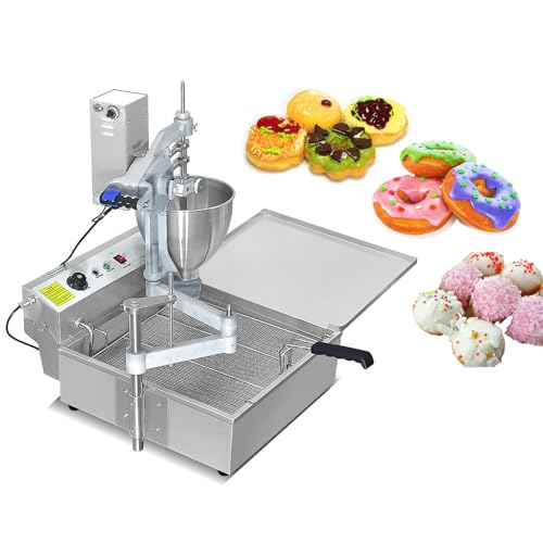 Kolice Commercial Frying doughnut making machine/frying Donut Maker/donuts making machine,street food machine with 3 Different Molds to Make Ball/Flower/Ring Shaped Donuts