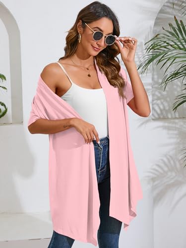 Image of Women's Lightweight Open Front Cardigans Casual Soft Drape Spring Summer Fall Cardigan S-3XL