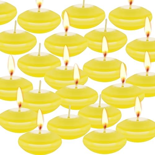 20 Pcs Floating Candles Centerpieces, 1.5 Inch Unscented Floating Candles Small