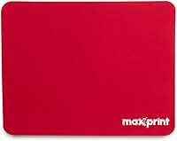 Maxprint Base para Mouse Mini – Vermelha – Revestimento em Tecido – Base Antiderrapante – Ideal para Escritório e Notebook