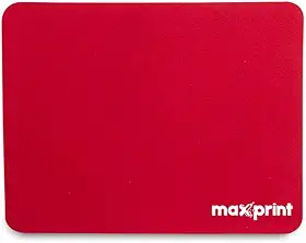Maxprint Base para Mouse Mini – Vermelha – Revestimento em Tecido – Base Antiderrapante – Ideal para Escritório e Notebook
