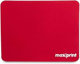 Maxprint Base para Mouse Mini – Vermelha – Revestimento em Tecido – Base Antiderrapante – Ideal para Escritório e Notebook