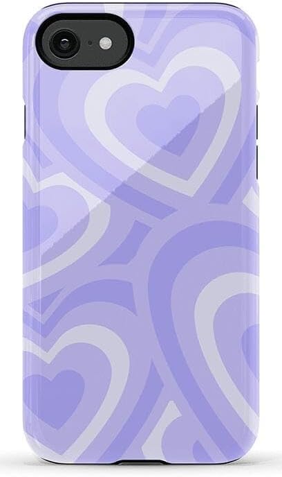 Casely iPhone SE (2020 & 2022) Case | Love Song | Lavender Heart | Essential Slim Dual-Layer Protective Design