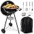 HaSteeL 18 Inch Charcoal Grill, 2-In-1 Kettle Outdoor Barbecue Grill, Portable Black BBQ Grill for Camping/Backyard/Patio/Picnic, Porcelain-Enameled Lid & Fire Bowl, 254.SQ.IN Cooking Area, 15Pcs