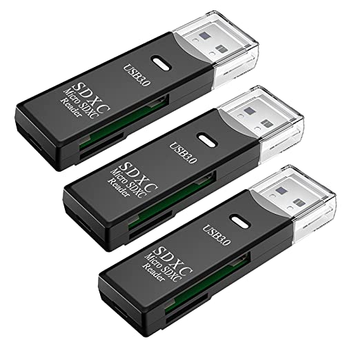 Wansurs 2-in-1 USB3.0 Micro SD Card Reader (3-Pack)