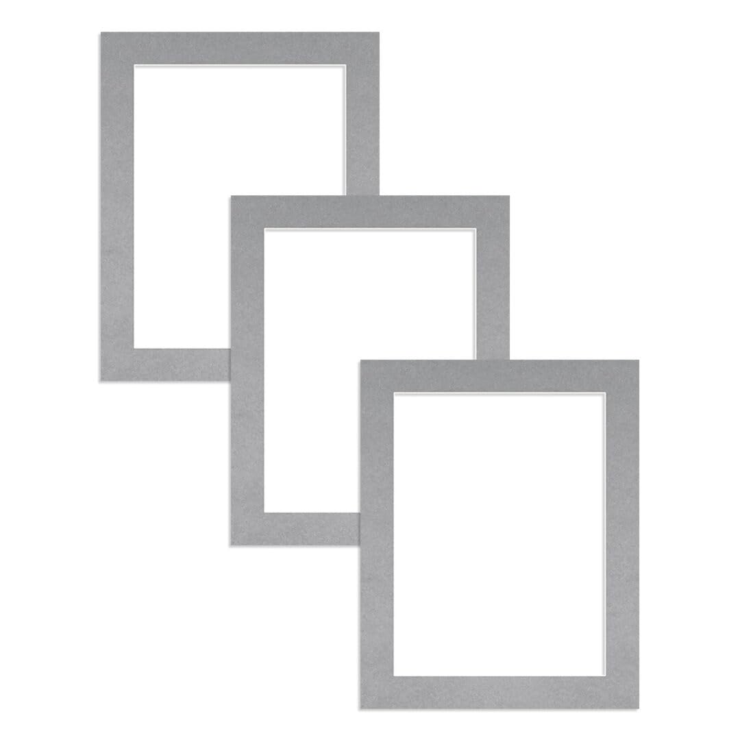 Alison Kingsgate 50X40CM Silver Picture Mount - 40X30CM Aperture - Pack 3 — image 1