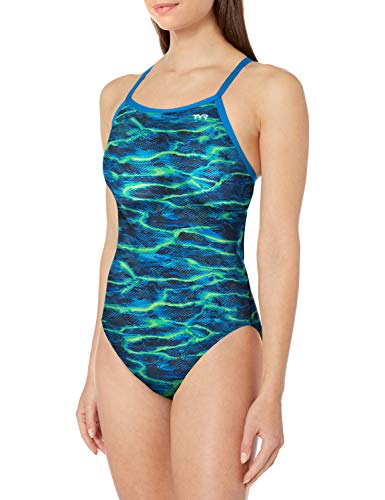 TYR Lambent Diamondfit, Blue/Green, 40