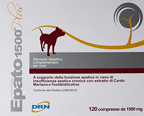 Drn hépato 1 500 plus 120 comprimés pour chiens soulage le foie fatigué