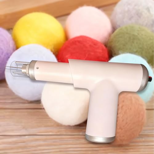 JOSBY Machine à feutrer à Aiguilles portative, Outil électrique de feutrage de Laine avec régulateur de Vitesse, feutrage Rapide à 4 Aiguilles, Batterie 9000 mAh, poinçonneuse de Feutre Rechargeable