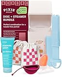 Pixie Menstrual Disc Collection - 2 Reusable Period Discs with Applicator, Sterilizer, Feminine Wash & Totes for Feminine Care, Tampon-Style Insertion - All-in-One Easy Period Solution