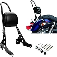 Rückenlehne Sissy Bar, Beifahrer Rückenlehne, PSLER Motorrad Hinten Abnehmbare Rückenlehne für Harley Sportster XL883 XLH883 XL1200 XLH1200 2004-2023 und für XL1200C XL1200S 1996-2000