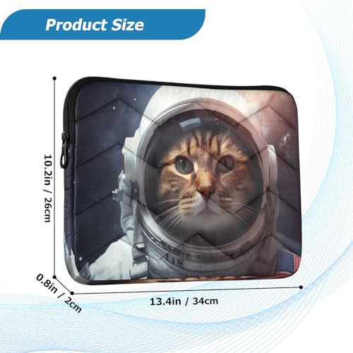 Funda para portátil de 13-14 pulgadas con diseño de gato astronauta miniatura 3