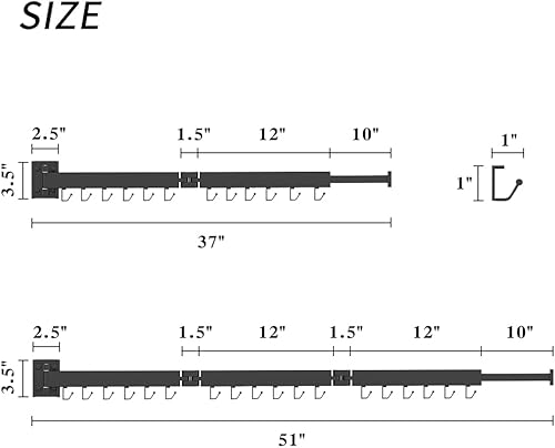 Miniatura 7 de Estante de secado de ropa para montar en la pared ganchos plegables para ropa estante de lavandería que ahorra espacio para interiores y exteriores