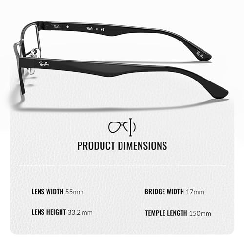 Image of Ray-Ban RB6238 Rectangle Shape Metal Eyeglasses with Official Eyewear Kit