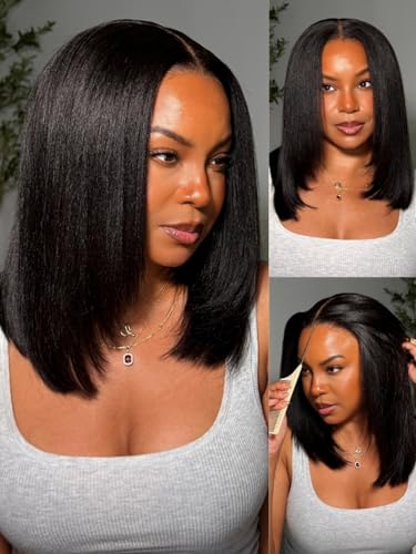 UNICE Bye Bye Slip Layered Bob Wig Human Hair Yaki