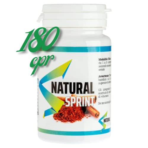 NaturalSprint – Laxante para Aliviar el Estreñimiento – Ablanda las Heces – Ingredientes 100% naturales – Limpieza y detox de colon – 180 comprimidos – Fabricado en Italia