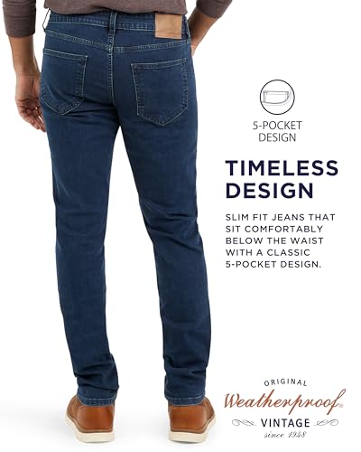 Weatherproof Vintage Mens Jeans Slim Fit - Super-Soft Slim Fit Jeans for Men | Men's Stretch Jean3