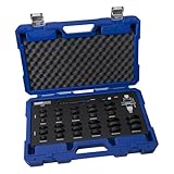 Stahlmaxx PDC Stanzwerkzeug 17-40,4mm Set mit 22 Größen Montage Werkzeug für nahezu alle Fahrzeuge mit runden Sensor Parksensor Stoßfänger