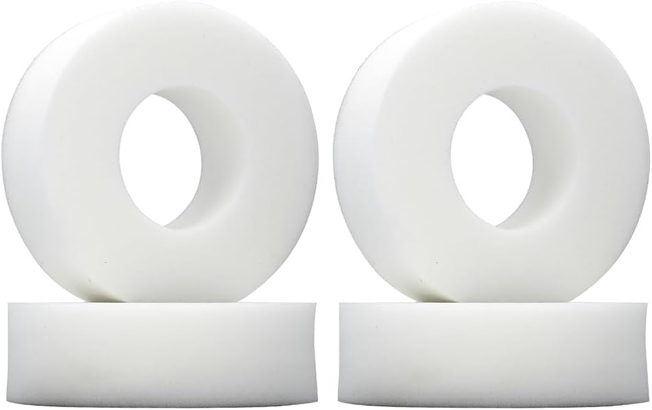 1.9 Tire Inserts Soft Outer Foam Inserts， 4 Pcs Car Crawler Tire Foams Wheel Inlay Foam Sponge ，Multiple Colors Available for 1.9inch Wheel Tires RC Crawler Axial SCX10 90046 TRX4 (White)