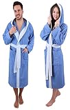 Betz Bademantel mit Kapuze Paris 100% Baumwolle für Damen und Herren 2-farbig Größe S-XXL