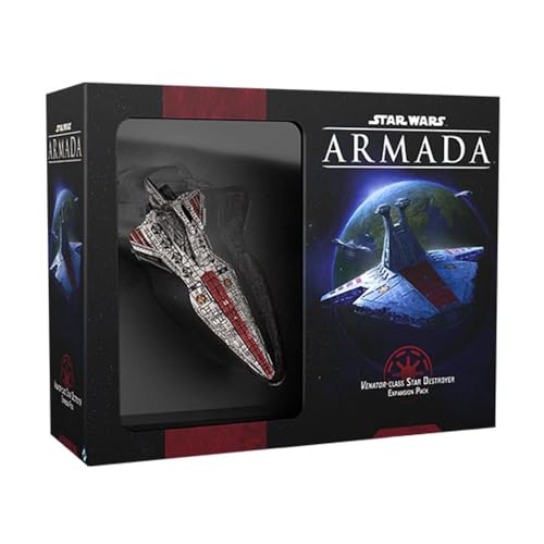 Star Wars: Armada Venator-class Star Destroyer EXPANSION PACK - Republic Navy Ship! Tabletop Miniatures Strategy Game for Kids & Adults, Ages 14+, 2 Players, 2 Hour Playtime, Made by Atomic Mass Games