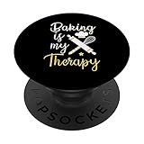 baking is my therapy baker, pasticceria per cupcake popsockets popgrip intercambiabile