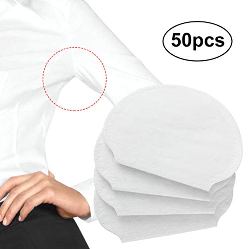 PRETTY SEE Pack of 50 Ultra-thin Underarm Pads Disposable Sweat Absorbing Sheets Armpit Sweat Adhesive Shield for Women Men