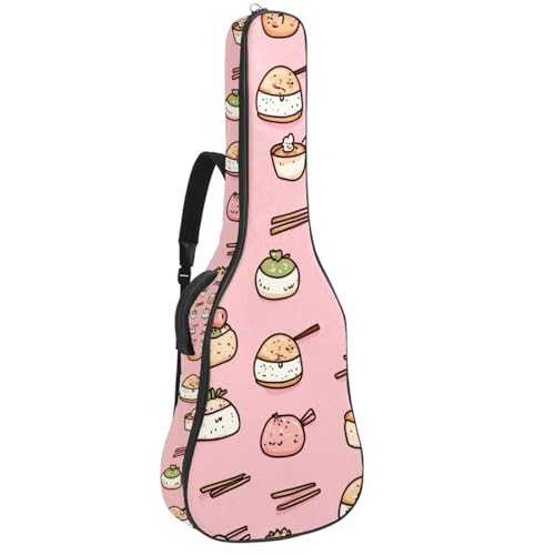 Sac à dos pour guitare étanche tissu Oxford à poches motif sushi