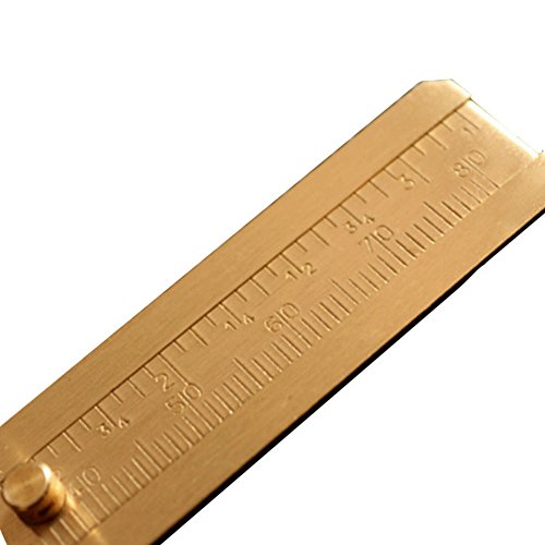 Calibrador Mini Antiguo Ajustable de Latón 0-80mm miniatura 4