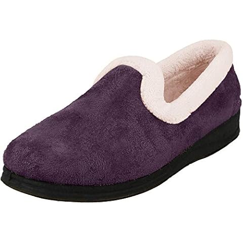Padders Repose EE Wide Fitting Womens Memory Foam Slippers (6, Lilac, numeric_6) Cover