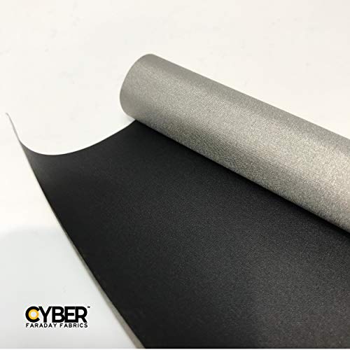Cyber Faraday Fabric Rf Rfid Emf Black Shielding Nickel Copper Fabric 50" X 1' Signal Blocking Material #TOP6