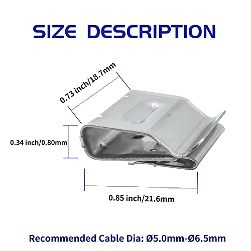 Zayin Solar Panel Cable Clips Photovoltaic Cable Clips Trailer Frame Wire Clamp Clips Stainless Steel (30 Pcs/ST-2) - Image 3