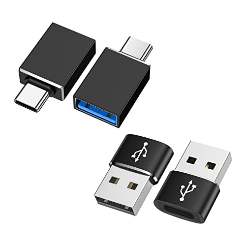 𝟮𝟬𝟮𝟯 [4 Pack] Usb C To Usb Adapter [Usb-C To Usb-A],Usb To Usb C Adapter [Usb A To Usb C] For Samsung/Iphone/Pc/Airpods/Ipad/Macbook/Laptop/Carplay, Female Adapter Data Transfer & Fast Charging #TOP21