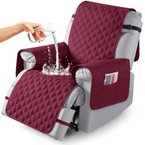 Image of TAOCOCO Waterproof Recliner Covers(Wine, 1 Seater 28 inch)