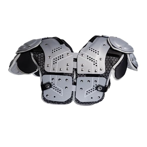 image for Schutt XV Skill Shoulder Pads - Hybrid,Silver/Black, Medium