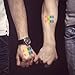 Gay Pride Temporary Tattoo Set - Rainbow Equality Bars Body Art - LGBTQ - Gay Pride Parade Accessory - Set of 5 Temporary Rainbow Tattoos, Size 1.5