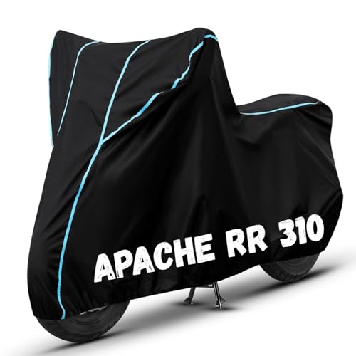 Image of Bike Cover for Apache RR 310 100% Waterproof, Dustproof & Scratch Resistant| Fully Bottom Elastic UV Resistant Heavy Duty Body Cover | All Weather Outdoor Use