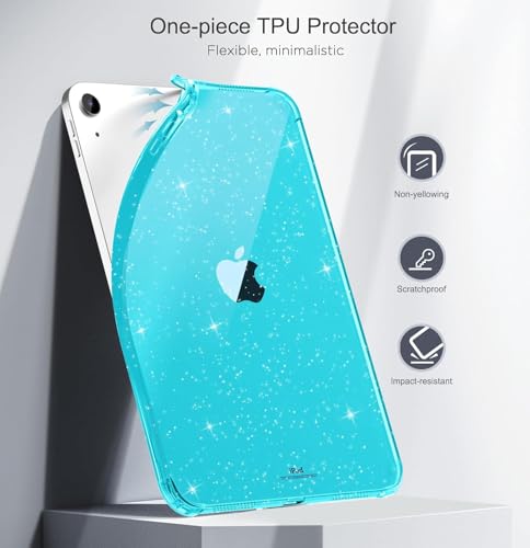 Image of MOCA iPad (A16) 11th Generation 2025 11-inch /10th Generation 2022 10.9 inch, Slim, Lightweight Glitter Case (Blue, A16)