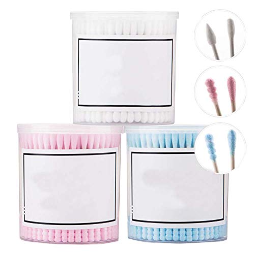 Bastoncillos de algodón de 600 recuentos Bastoncillos de oreja orgánicos libres de crueldad de doble punta B06