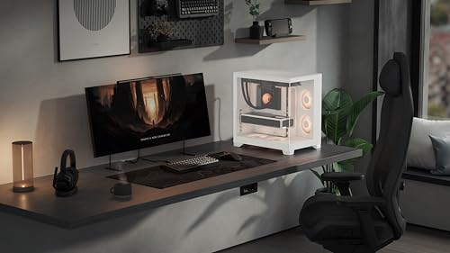 Miniatura 6 de Fractal Design Pop 2 Vision White RGB Caja PC Gaming con Vidrio panorámico – Diseño de Doble cámara – 4 Ventiladores RGB Reverse – ATX/E‑ATX/mATX/ITX