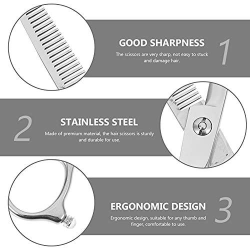 DOITOOL 2Pcs Canhoto Tesoura De Corte De Cabelo Desbaste Tesoura de Aço Inoxidável Tesouras Do Barbe