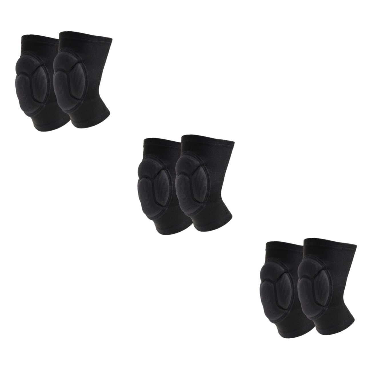 Yardwe 3 Pairs Knee Pads for Roller Skating Dance Pads Braces Comfortable and Elastic for Sports