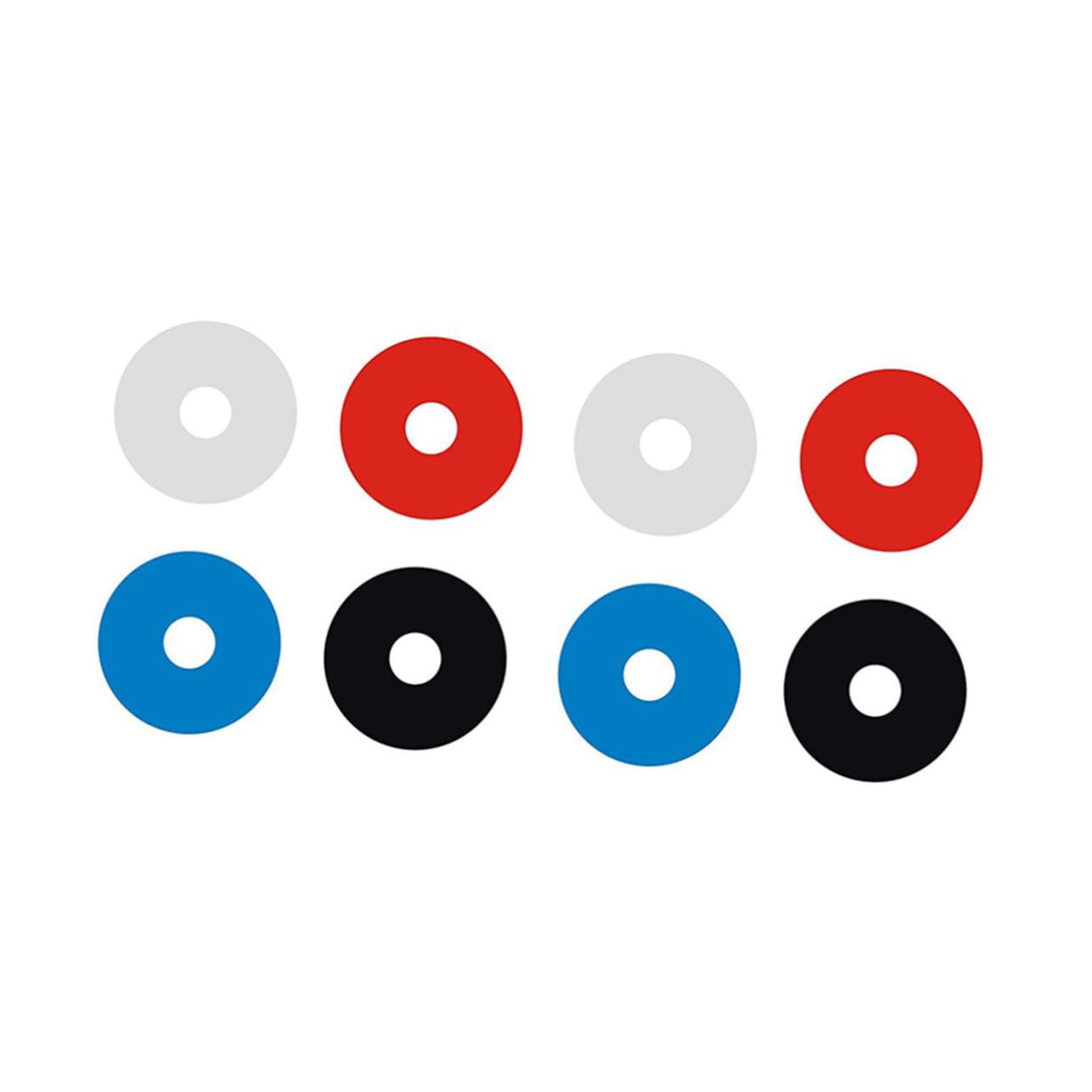 VANZACK 8Pcs Guitar Strap Locks Secure Slip Blocks with Lock Button White Blue Red Black Easy Installation for Electric Acoustic Guitars No Need to Replace