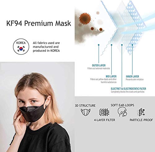 (Pack Of 20) Korea Black Disposable Masks For Adult, Individually Packaged Mask With Soltreebundle Oil Blotting Papers #TOP2