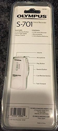 Olympus S-701 Pearlcorder Microcassette Voice Recorder w/ Tape (141387)WHITE NEW