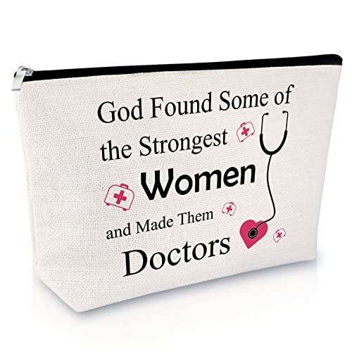 Sfodiary Doctor Gift for Women Makeup Bag Doctor Appreciation Gift Medical Student Graduation Presents Thank You Inspirational Keepsake Zipper Cosmetic Bag Christmas Birthday Travel Cosmetic Pouch