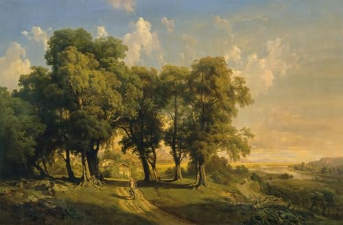 Paysage du soir Anton Hansch tableau sur toile pour habiller un grand mur vide 60x90cm