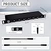 GeeekPi DC PDU Lite 7-CH 0.5U Rack-Mount Power Distribution Unit for DeskPi Rackmate T1/T0/T2/T0 Plus/T1 Plus/TL1/10 Inch Server Cabinet, 7 Outlets, w/3PCS 25cm DC5521 Cables