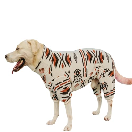 AttRex 可愛い 犬の服 Tシャツ 秋冬 ペット服 つなぎ ロンパース 小型犬 中型犬 大型犬 ドッグウェア パーカー 厚手 防寒 パジャマ ルームウェア 部屋着 寝間着 着脱やすい (3XL,ブラウン)